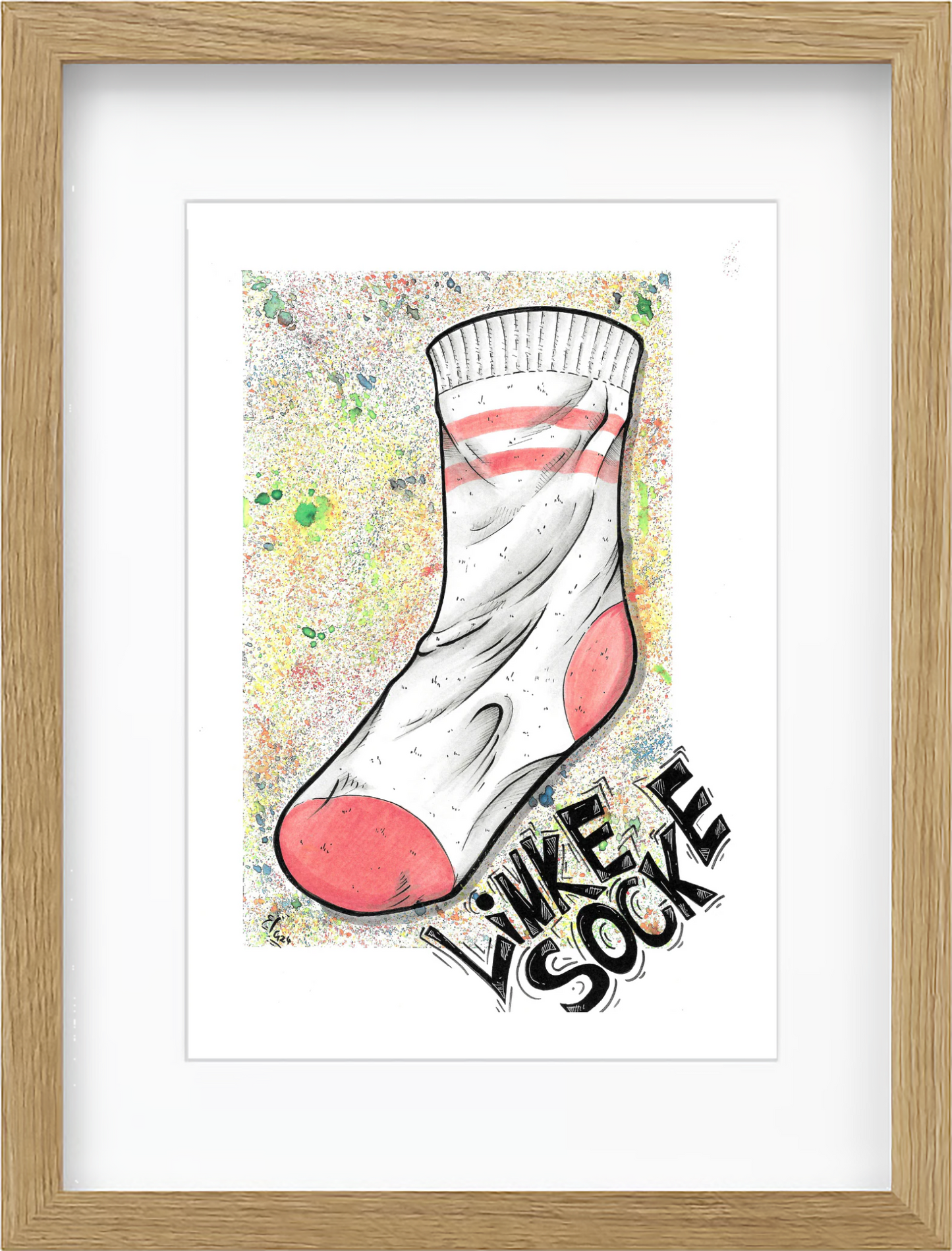 Die linke Socke