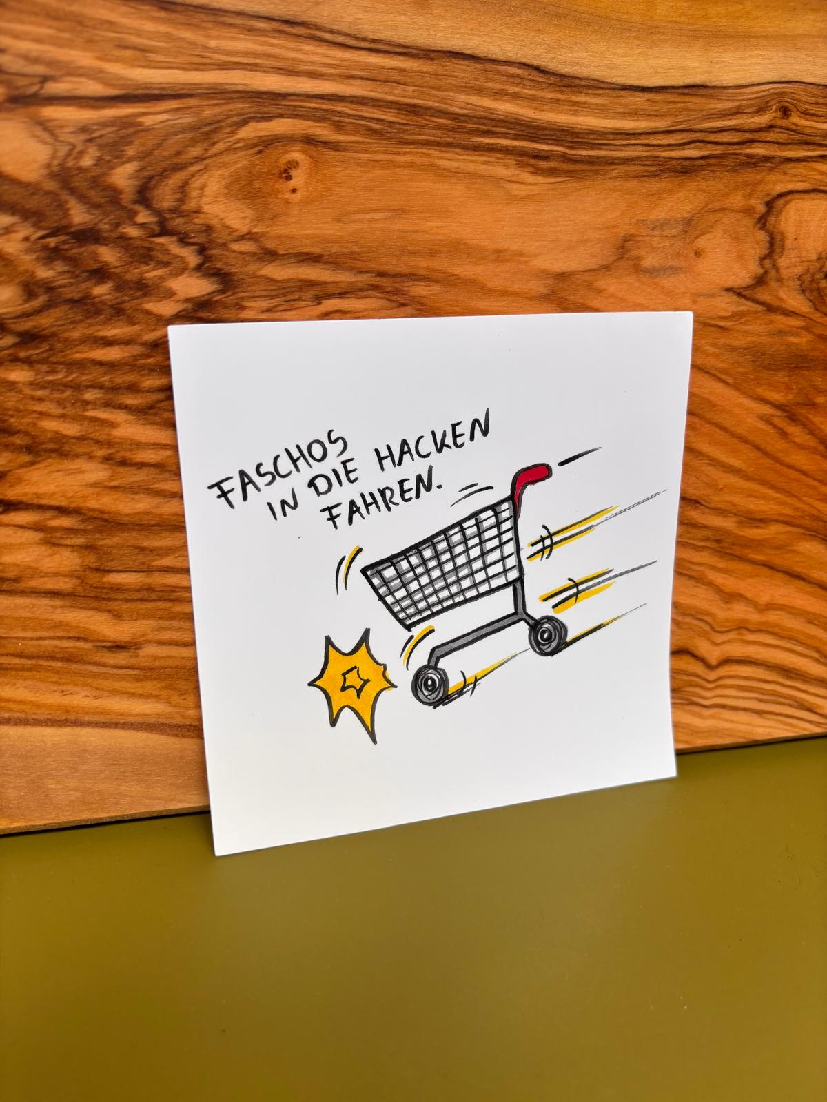 Faschos in die Hacken Sticker
