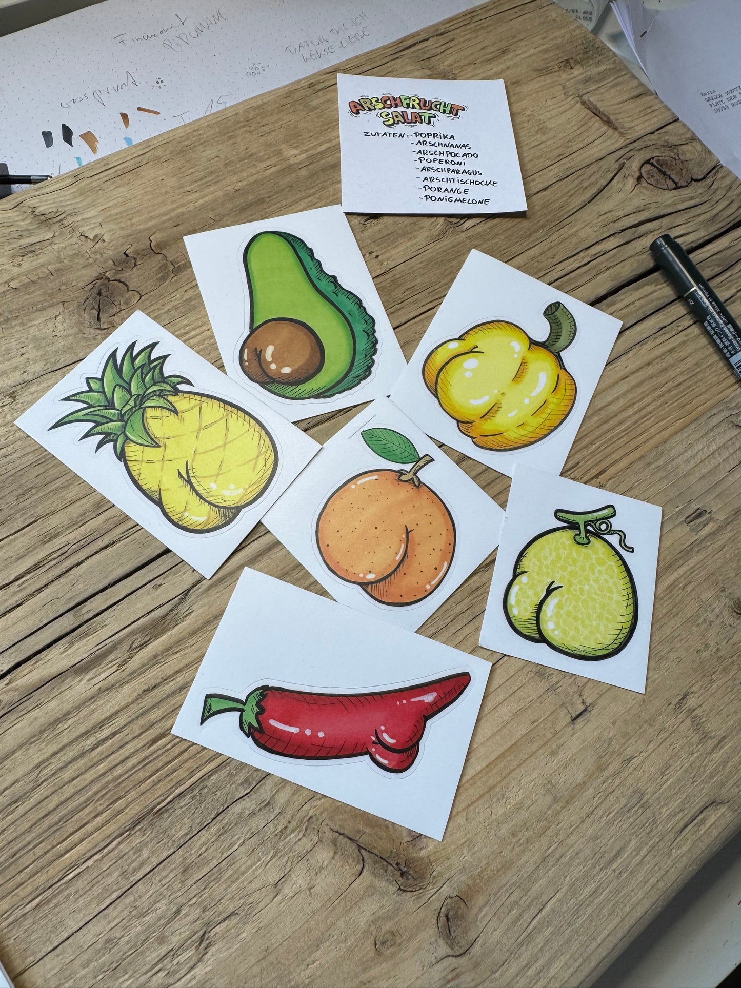 Stickerpacket Arschfruchtsalat