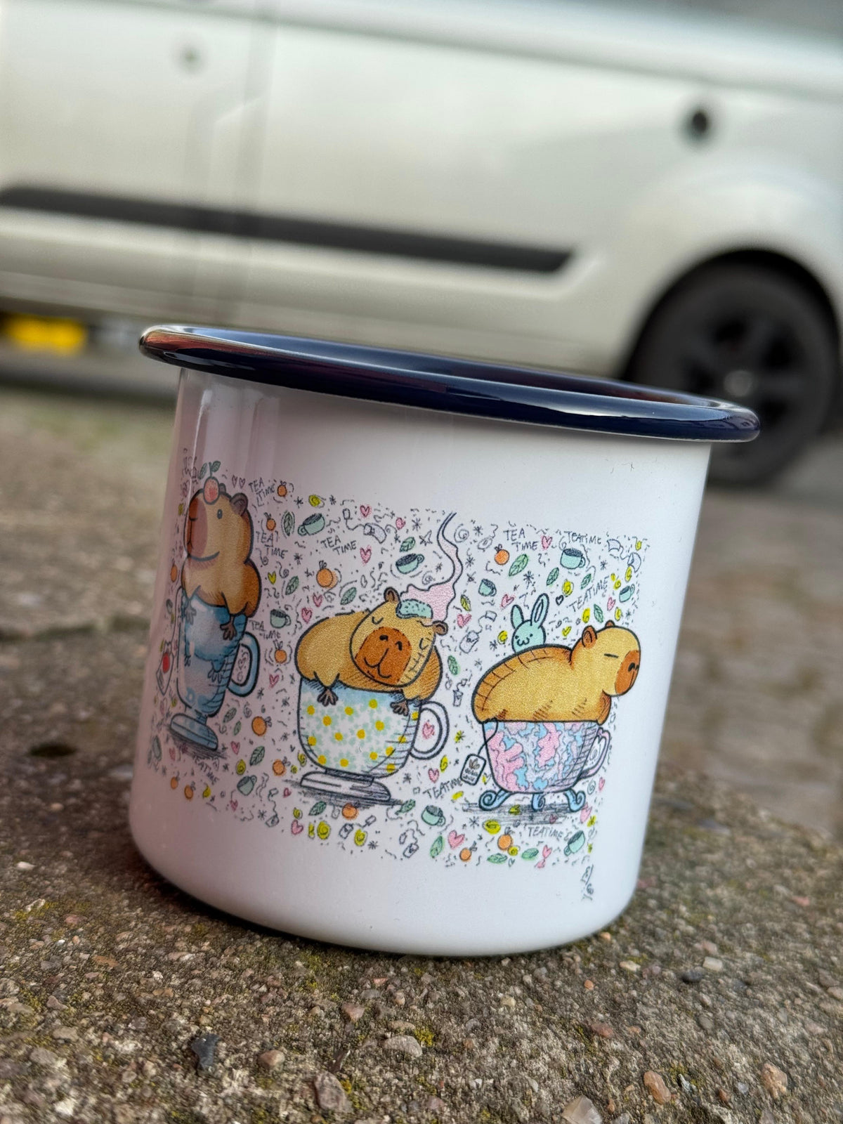 Emaille Tasse TEACUPYBARA