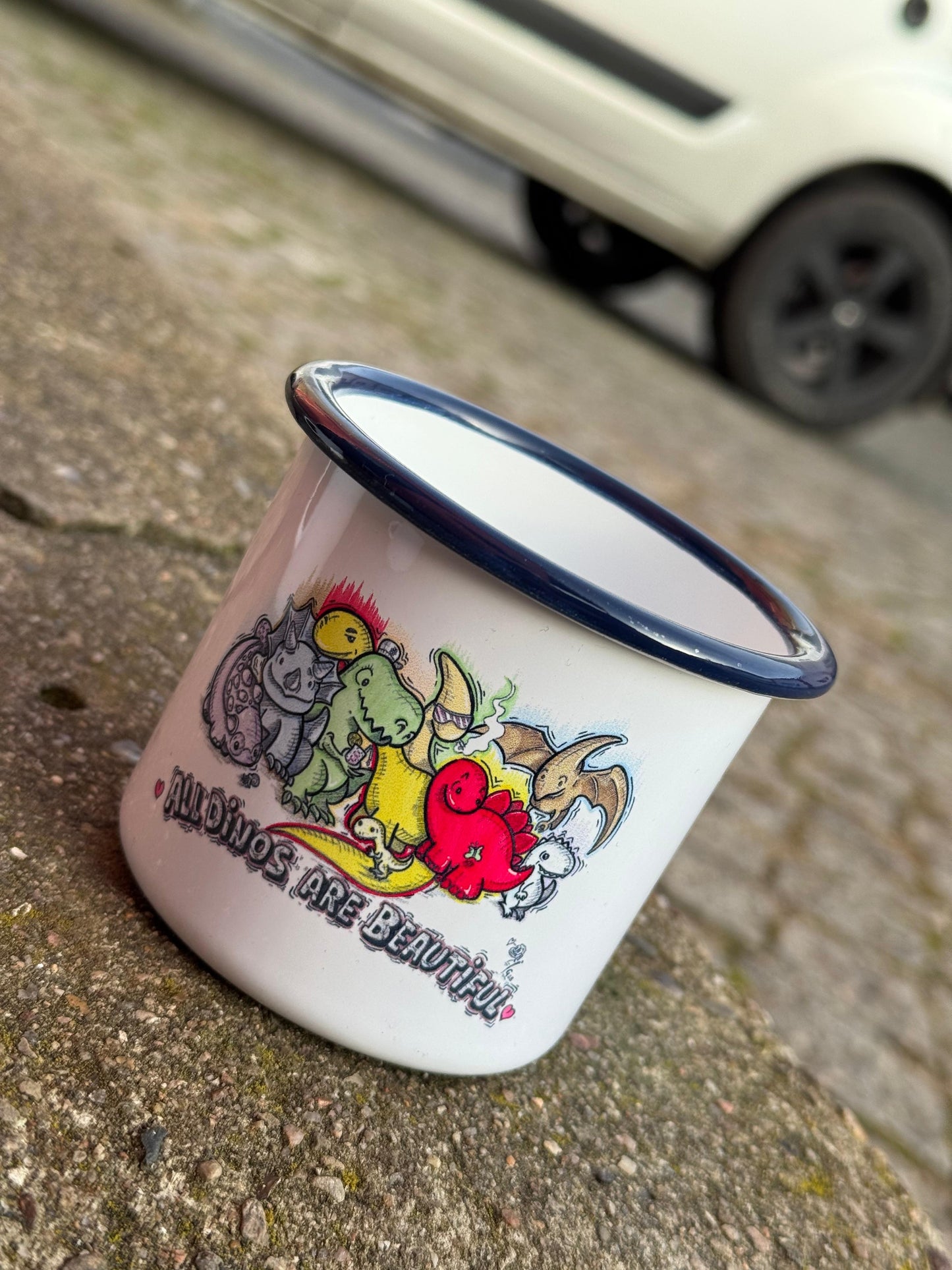 Emaille Tasse ADAB (ALL DINOS ARE BEAUTIFUL)