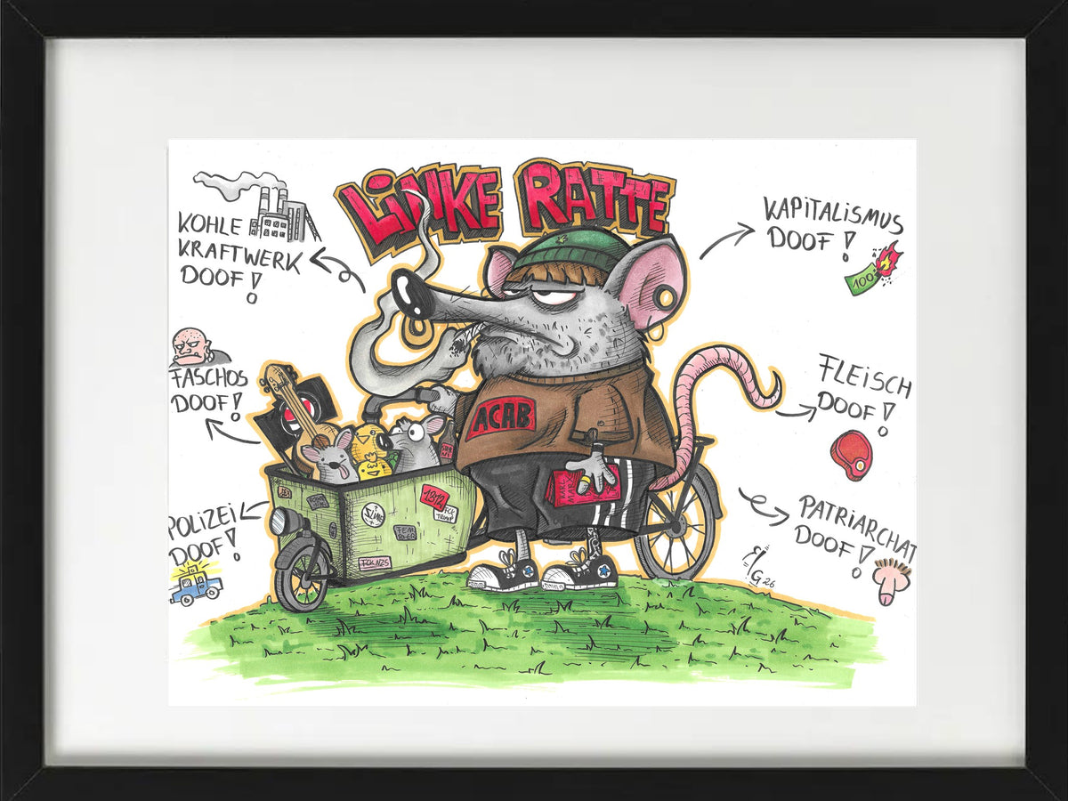 Linke Ratte – Schwarz