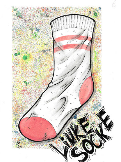 Die linke Socke