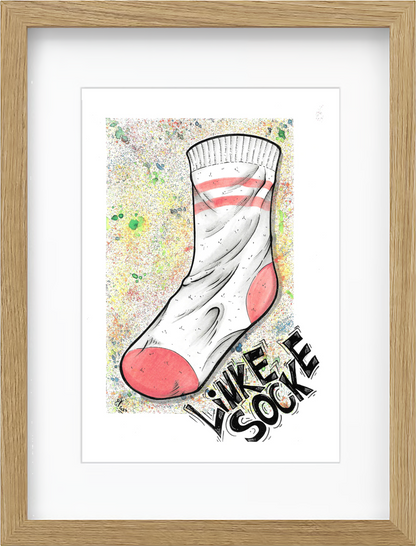 Die linke Socke