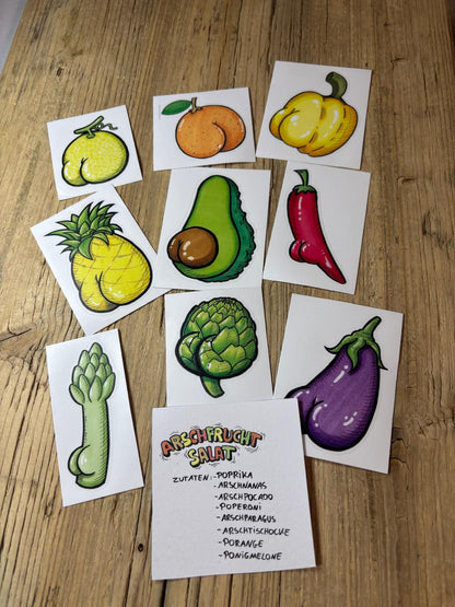 Stickerpaket Arschfruchtsalat