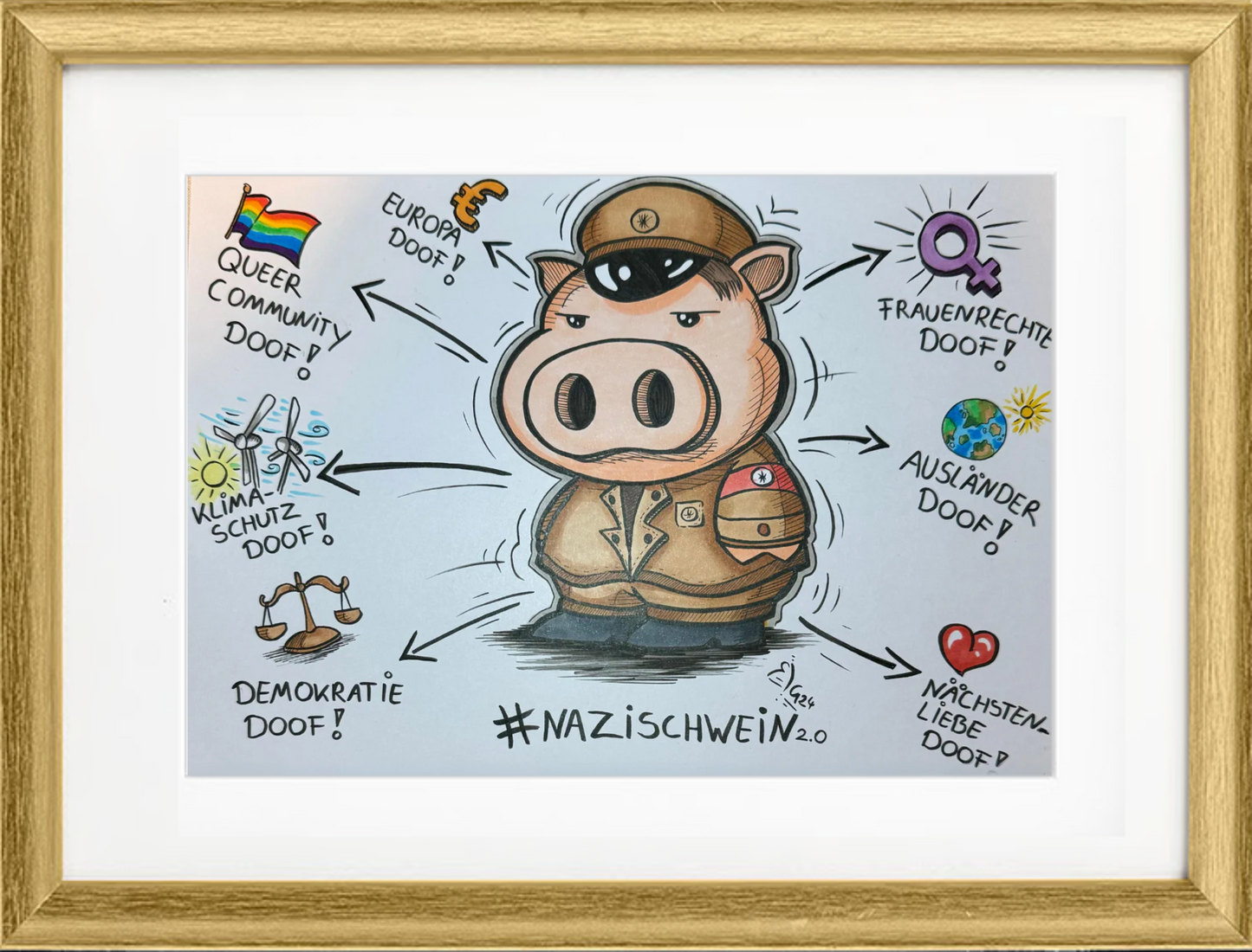 Nazischwein Druck