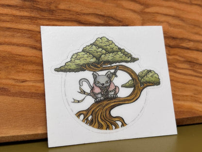 Cat Samurai Sticker