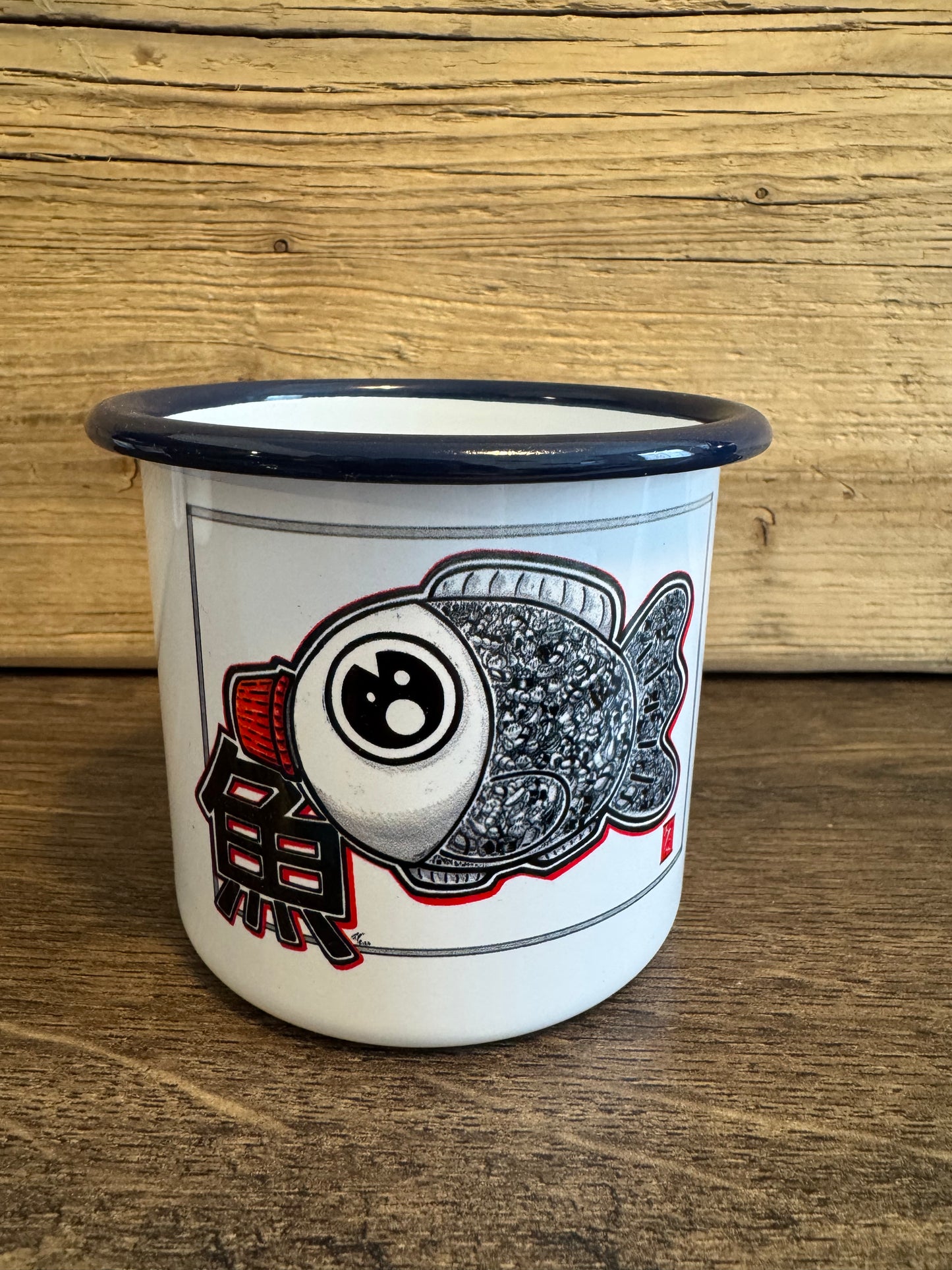 Emaille Tasse Sushifisch