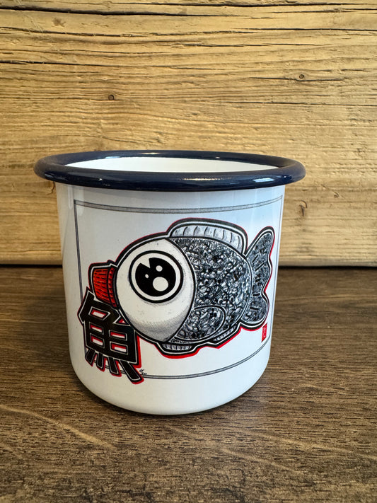 Emaille Tasse Sushifisch