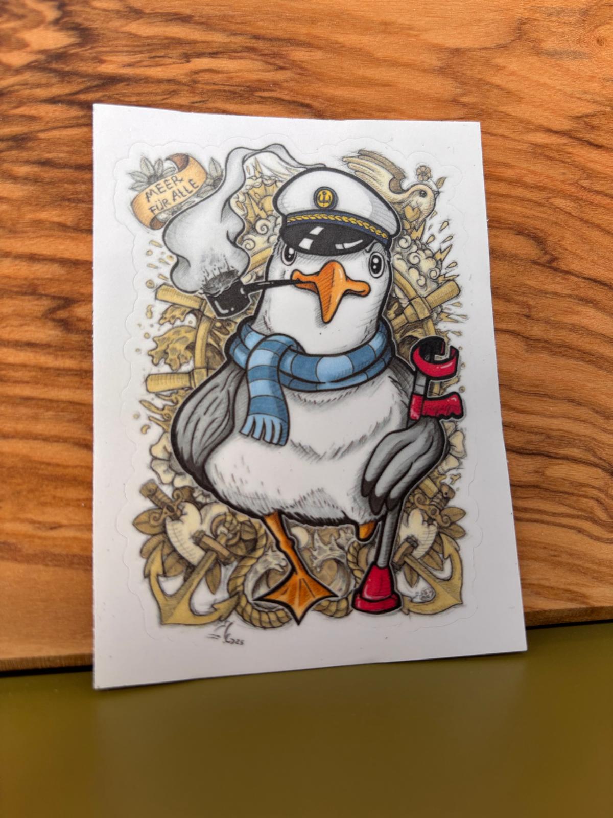 Möwe inklusive Sticker