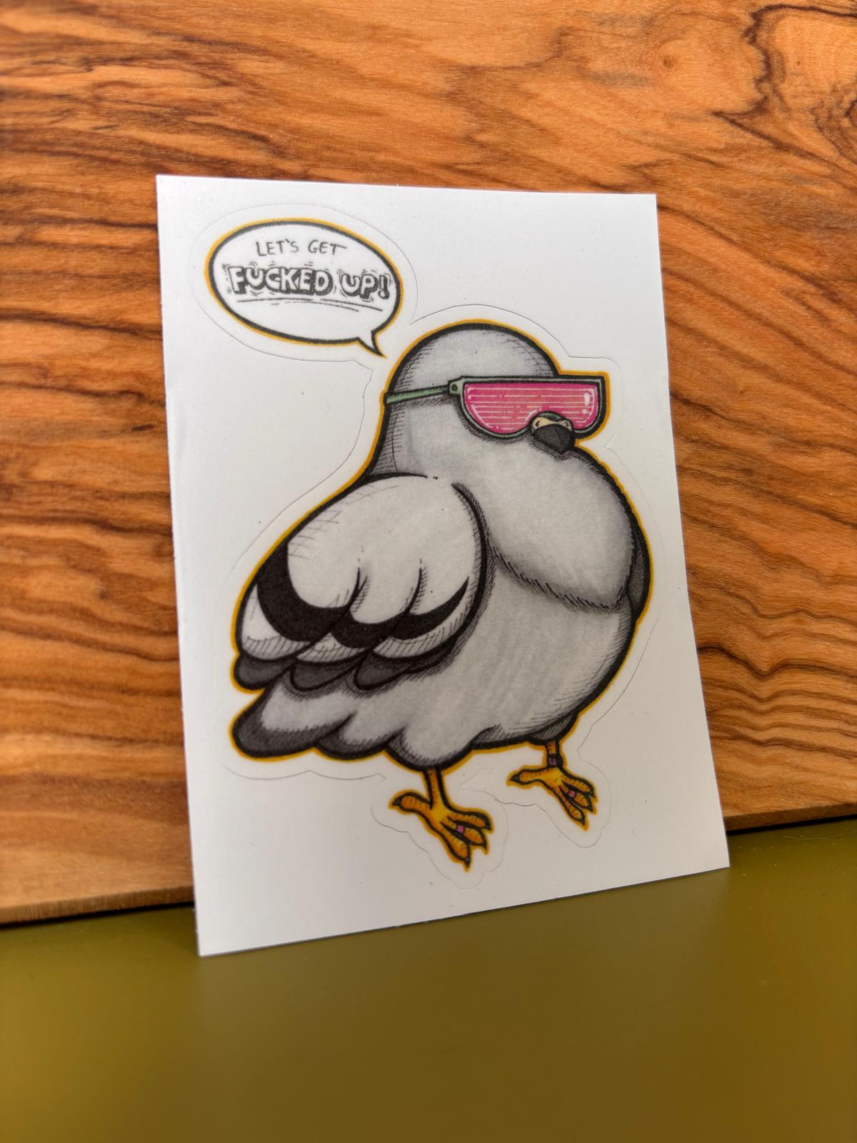 Party Pigeon Sticker