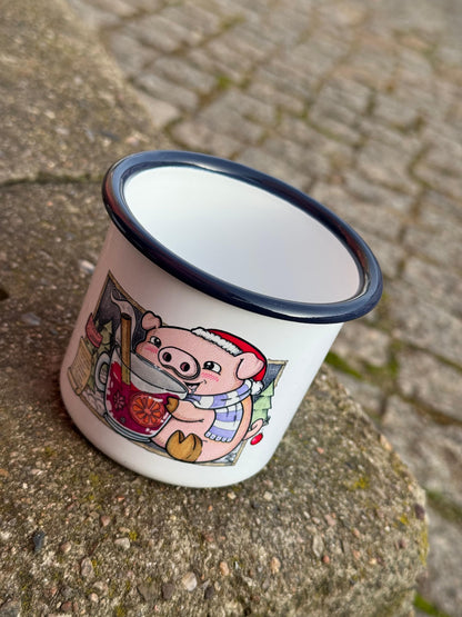 Emaille Tasse Glühschwein