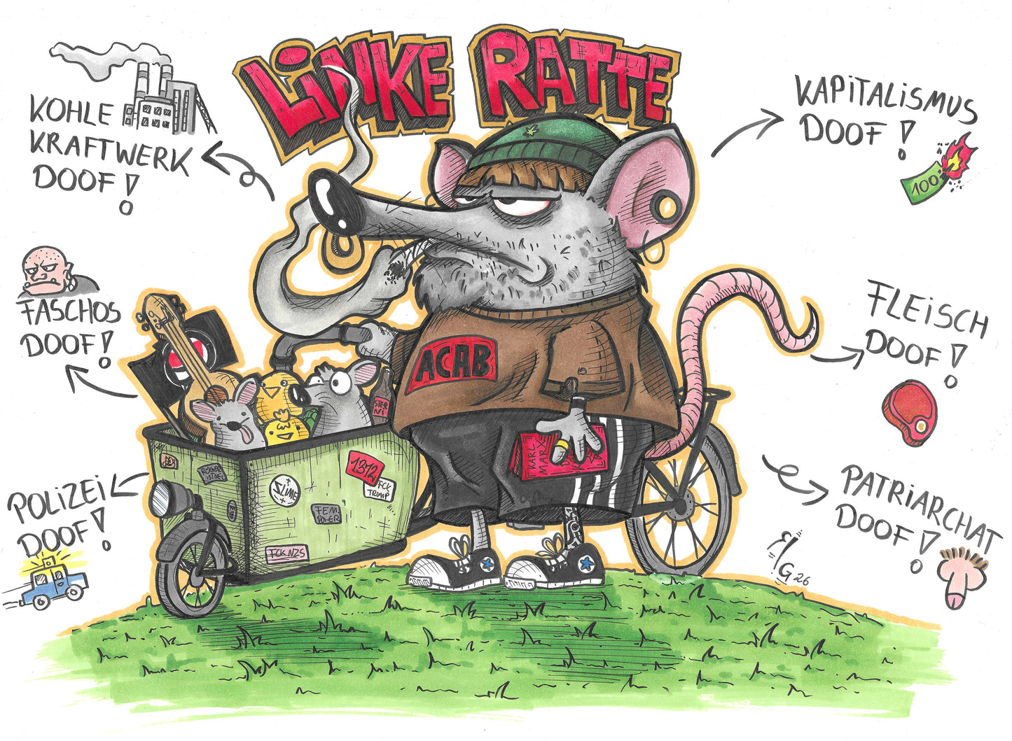 Linke Ratte – Ohne Rahmen