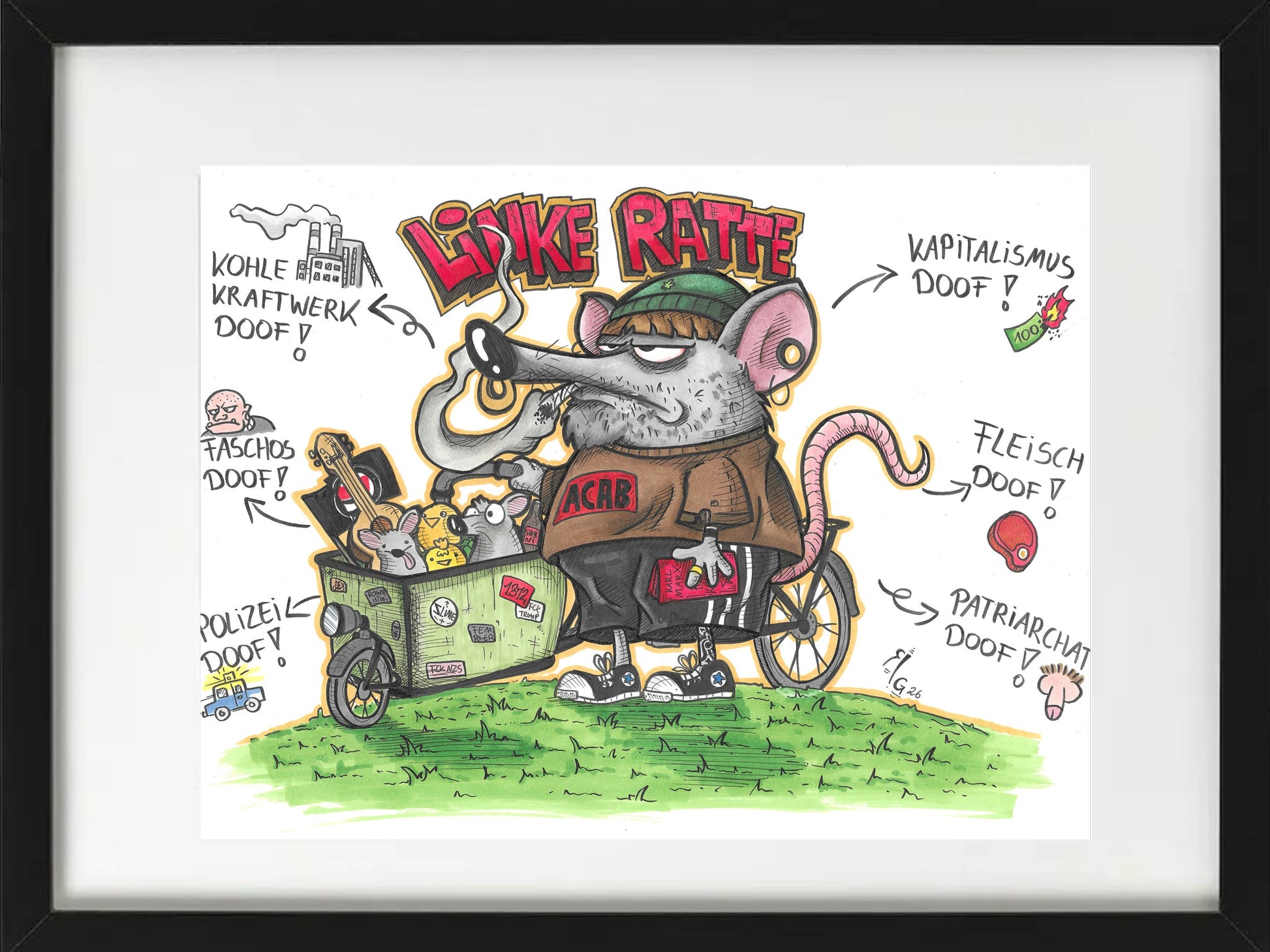 Linke Ratte – Schwarz