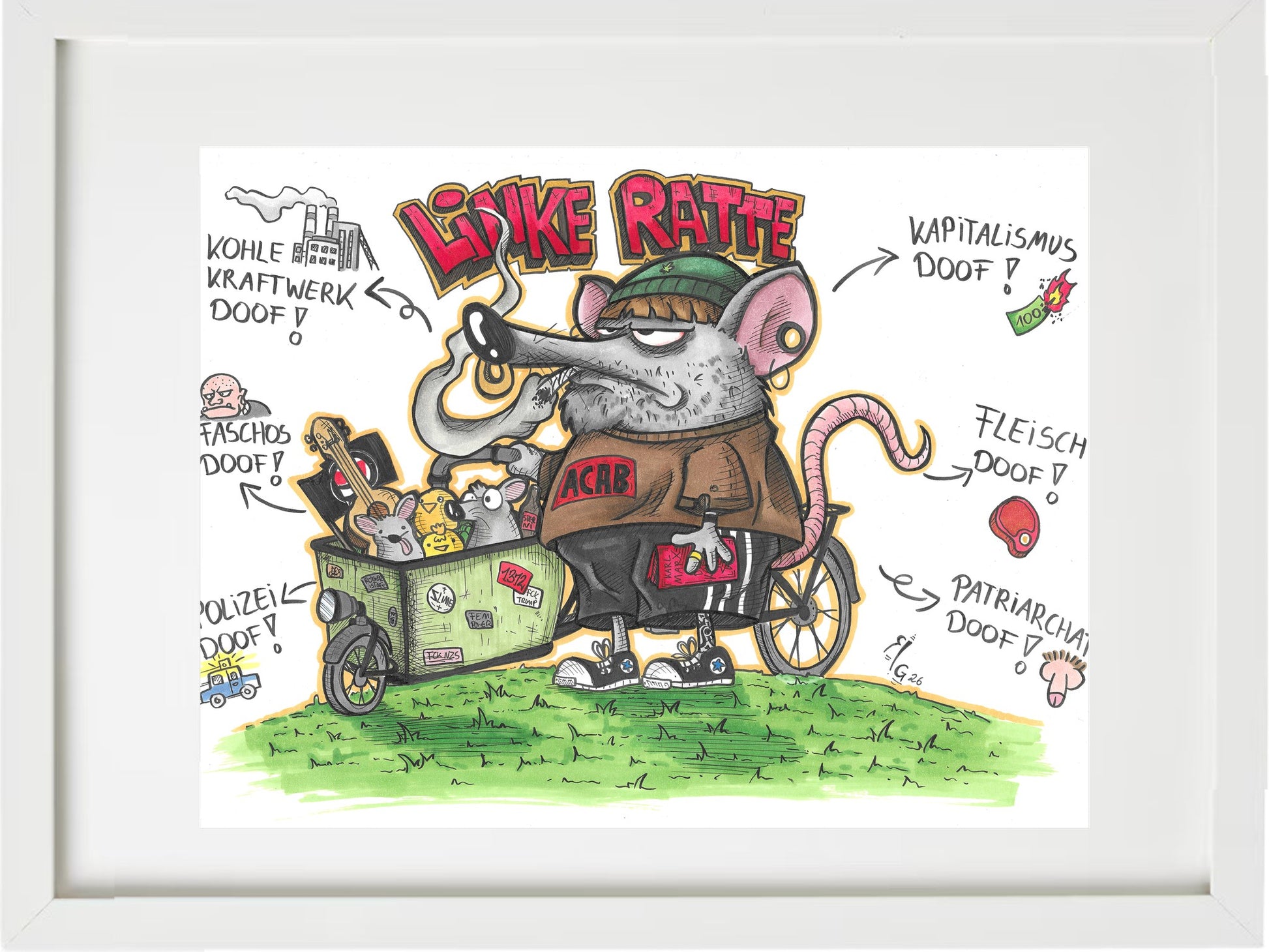 Linke Ratte – Weiß