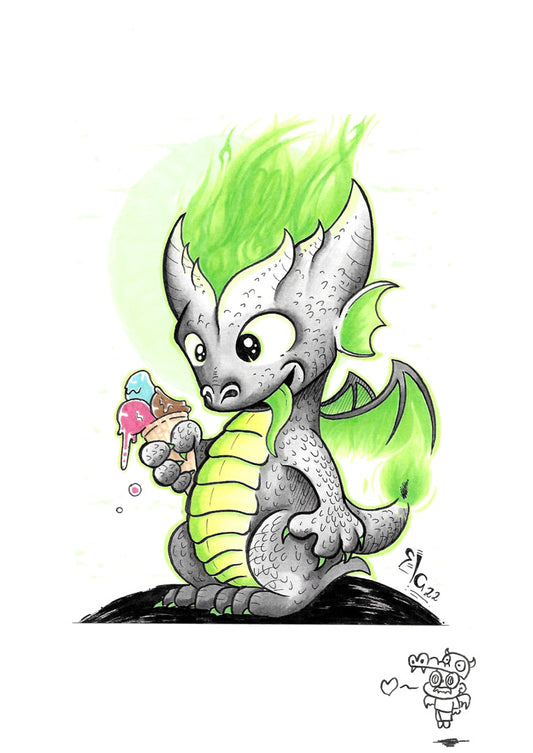 Drache mit Eis